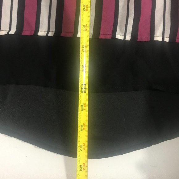 Michael Kors Small Sleeveless Tank Blouse Layered Striped Top - Picture 9 of 11